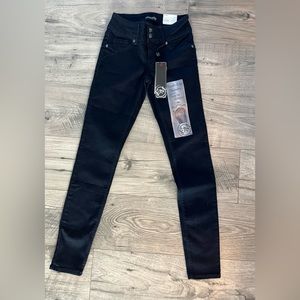 Navy blue stretchy skinny jeans